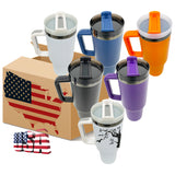 20 Pack 25 Pack Halloween 14oz/40oz Mirror Black Mirror Underneath Powder Coated Quencher Tumbler_GGblanks