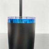 25 Pack Yeti 20oz Rainbow Plated Blue Plated Tumblers Power Coated Tumbers Car Cups Mugs with Colorful Straws_GGblanks