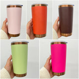 25 Pack 20z Bright Colors Powder Coated Copper Plated Yeti Stainless Steel Style Coffee Mug With Magnetic Slide Lids_GGblanks