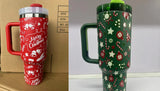 20 Pack Christmas Green Red Mix Styles Logo Designed for Xmas H2.0 40oz with 5D Print Tumblers_GGblanks