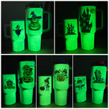 20 Pack 25 Pack GITD Blank Sublimation 20oz 40oz Tumbler with Leakproof Straw Lids_GGblanks