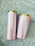 20oz/30oz Rose Gold Color Mirror Gold Underneath Sublimation Skinny/Flip Straw Tumblers_GGblanks