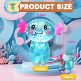 60 Pack Axolotl Squishy Stress Relief Toy Glitter Fidget Toys Cute Malt Sugar Axolotl Toy Fidget Toys Adults Fidget Toys for Kids Youth Adult_GGblanks
