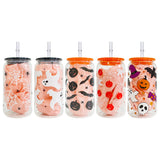 50 Pack 16oz Halloween UV DTF Wraps Designed Glasses Cans_GGblanks