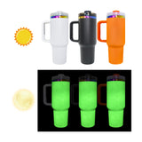 20 Pack Rainbow Plated 40oz Orange White Black Glowing Dark Tumbler for Halloween_GGblanks