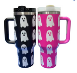 20 Pack 40oz Ghost Tumbler with Handle Halloween Coffee Tumbler_GGblanks