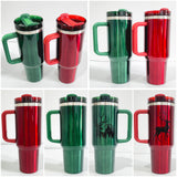 20 Pack 40oz Red & Green Blank Sublimation Christmas Tumblers 40H2CHMA_GGblanks