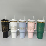 🔥China RTS_30oz H2.0 Gold Underneath Quencher Tumblers Powder Coated Gold Plated Tumbler _GGblanks