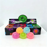 60 Pack Needoh Halloween Glowing in Dark Smiley Face Glitter Fuzzy Ball Squishy Stress Relief Fidget Toy for Kids_GGblanks