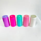 25 Pack 50 Pack 16oz Macaron Solid Color Red Green Christmas Purple Hot Pink Teal Light Pink White Glass Cans_GGblanks