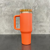 20 Pack USA Presale Copper Plating Maple Leaf Red powder Coated H2.0 40oz Tumbler Fall Orange Coral Tumblers_GGblanks