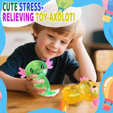 60 Pack Axolotl Squishy Stress Relief Toy Glitter Fidget Toys Cute Malt Sugar Axolotl Toy Fidget Toys Adults Fidget Toys for Kids Youth Adult_GGblanks
