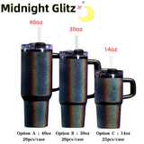 14oz/30oz/40oz Midnight Glitz Black Mirror Holographic Shimmer Quencher Tumblers for Laser Engraving_GGblanks