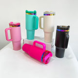 20 Pack Rainbow Plated 30oz 40oz Tumblers Powder Coated H2.0 Colorful/White/Black Quencher Tumbler_GGblanks