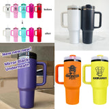 20 Pack 40oz Black Underneath Black Plated Black/Red/Pink/Blue/Light Pink/White/Yellow/Orange Tumblers for Laser Engraving_GGblanks