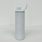 25 Pack Blank Macaron Sublimation 20oz Straight Sports Water Bottle with Two Lids_GGblanks