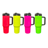 20 Pack Mirror Black Plated H2.0 40oz Neon Tumblers for Sublimation and Laser Engraving_GGblanks