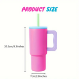 25 Pack 24oz Candy Colored Tumbler with Handle and Silicone Straw Lid_GGblanks
