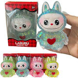 60 Pack Cute Glitter LABUBU Maltose Squishy Stress Relief Fidget Toy with Gift Box for Kids_GGblanks