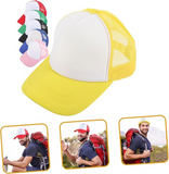 100 Pack Blank Baseball Caps for Sublimation Polyester Fiber Light Cap Man Bulk_GGblanks