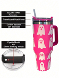 20 Pack 40oz Ghost Tumbler with Handle Halloween Coffee Tumbler_GGblanks