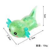 60 Pack Axolotl Squishy Stress Relief Toy Glitter Fidget Toys Cute Malt Sugar Axolotl Toy Fidget Toys Adults Fidget Toys for Kids Youth Adult_GGblanks