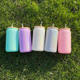 China RTS_20oz Blanks Sublimation Colorful Rainbow Glitter Beer Glass Can Sold By Case 20OZCHQB -GGblanks