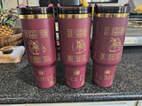 20 Pack 40oz H2.0 Mirror Gold Plated Wine Red Cranberry Maroon Black Blue Purple White Tumblers_GGblanks