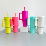 25 Pack 40oz H3.0 Travel Car Tumblers with Leakproof Lids Cups Colorful Slm Tumbler_GGblanks