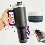 20 Pack 40oz White/Colorful Blank Sublimation Stanley-Style Bluetooth Speaker Tumblers_ GGblanks