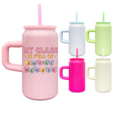 25 Pack 16oz Stainless Steel Can with Handle Hot Pink White Blue Green Mugs for Blank Sublimation Kids_GGblanks