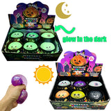 72 Pack Halloween Maltose Slow Rising Glow In The Dark Sugar Dumpling Squishy Stress Relief Fidget Toys for Kids_GGblanks
