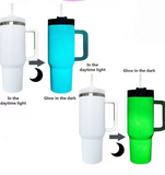 20 Pack 40oz White Sublimation Quencher Tumblers Glow in the Dark_GGblanks