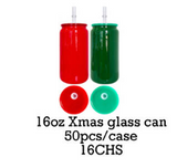 25 Pack 50 Pack 16oz Macaron Solid Color Red Green Christmas Purple Hot Pink Teal Light Pink White Glass Cans_GGblanks