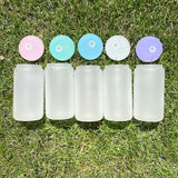 Upgraded 16oz Sublimation Glass Cans with BPA Free PP Lids_GGblanks