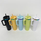 20 Pack USA RTS NEW STYLE Curved 40oz Tumbler With Rainbow Underneath_GGblanks