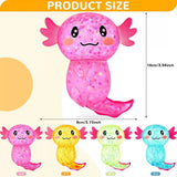 96 Pack Axolotl Squishy Stress Relief Toy Glitter Fidget Toys Cute Malt Sugar Axolotl Toy Fidget Toys Adults Fidget Toys for Kids Youth Adult_GGblanks