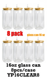 6 Pack 8 Pack 25 Pack 50 Pack USA Warehouse 16oz Clear Frosted Glasses_GGblanks