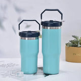 China RTS_20oz powder coat Stanley style flip straw school tumblers for laser engraving Ship from China_GGblanks