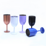 25 Pack 10oz Stainless Steel Goblet Red Wine Glass Cup Colorful Large-Capacity Drum-Shaped_GGblanks