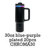25 Pack 20oz 20 Pack 30oz 40oz Powder Coated H2.0 Purple/Blue Underneath Quencher Tumbler_GGblanks