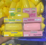 72 Pack Needoh Flour-filled TPR Yellow Strawberry 4oz Squishy Butter Stick Stress Relief Fidget Toy for Kids_GGblanks