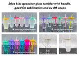 20 Pack China RTS Cute Kids 20oz Glass Mugs for Sublimation and UV DTF Wraps_GGblanks