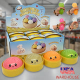 72 Pack 8.5cm Realistic Steamed Bun Glitter Dumpling Squishies Toys Stress Relief Squishy Toys with Steamer_GGblanks