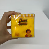 72 Pack 7.5cm Flour Filled Cheese Squishy Stress Relief Fidget Toy for Kids_GGblanks