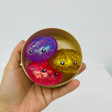 72 Pack 5.5cm Maltose Glitter Slow Rising Multi-color Mini Cute Sugar Dumpling Set Stress Relief Squishy Toys with Steamer_GGblanks