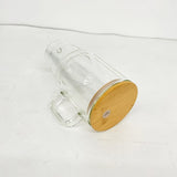 12 Pack 32oz 40oz Predrilled Glass Snow Globe Tumblers with Bamboo Lids Straws and Plugs for Sublimation_GGblanks