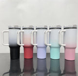 20 Pack US Presale 40oz Mirror Black Plated Pink/Ombre Powder Coated/Shimmer Black H2.0 Quencher Tumblers For Laser Engraving_GGblanks