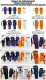 20 Pack 25 Pack Halloween 14oz/40oz Mirror Black Mirror Underneath Powder Coated Quencher Tumbler_GGblanks