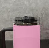 20 Pack 40oz Pink ProTour Flip Straw Powder Coated Qencher Tumblers with Double Lids Include No Spill Leak Proof Lids for Laser Engraving_GGblanks